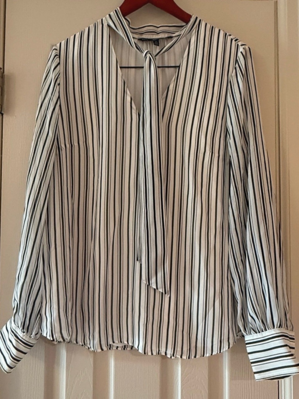 White House Black Market US size 14 striped blouse